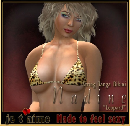 String Tanga Bikini Leopard - Poster