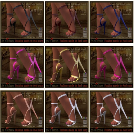 The feel of sexy Heels: Je taime Sexy High Heeled Sandals *Mandy*